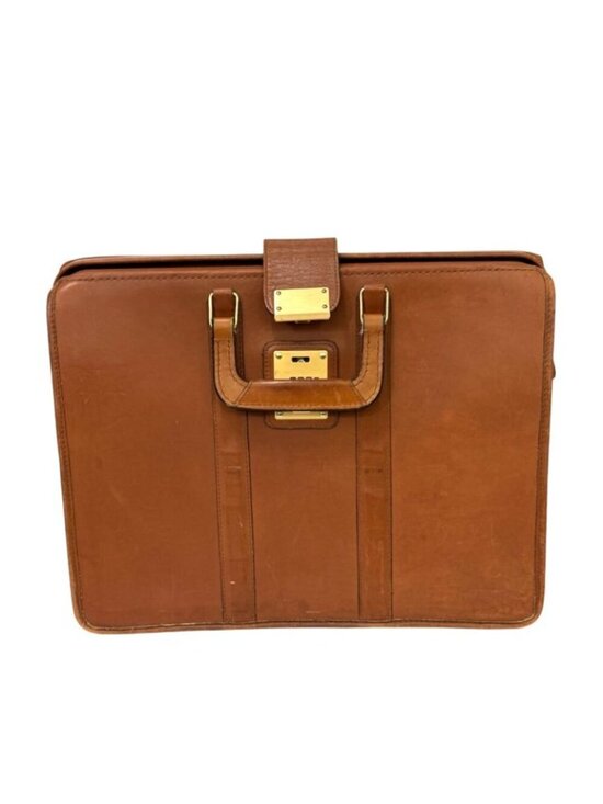 Coach Other - Vintage Coach Doctor Bag Briefcase British Tan Leather Framed 17x13x6 No Key USA